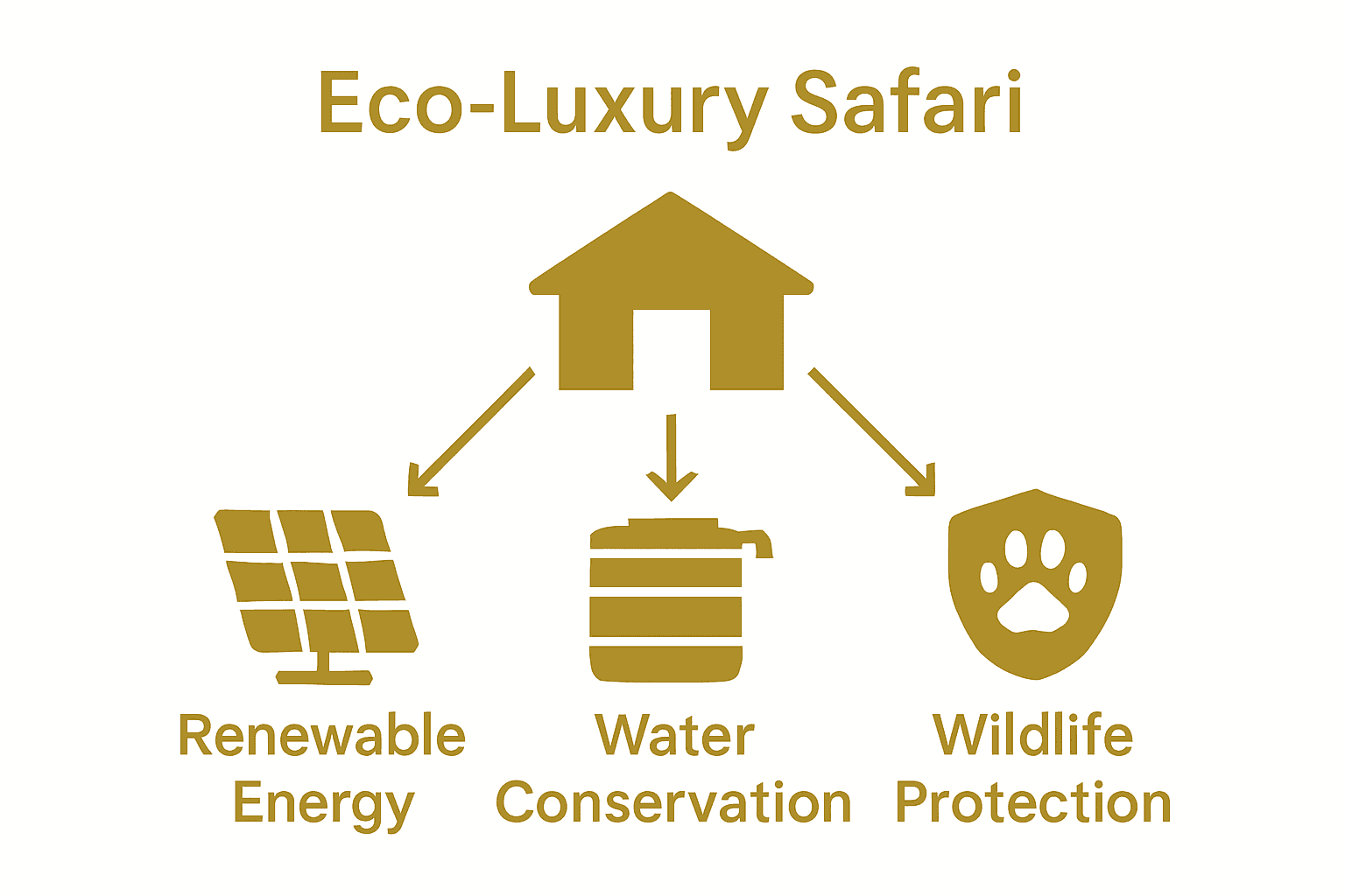 Infographic comparing eco-luxury safari sustainability initiatives in Namibia.