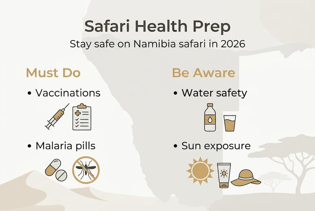 Infographic Namibia safari health and safety tips