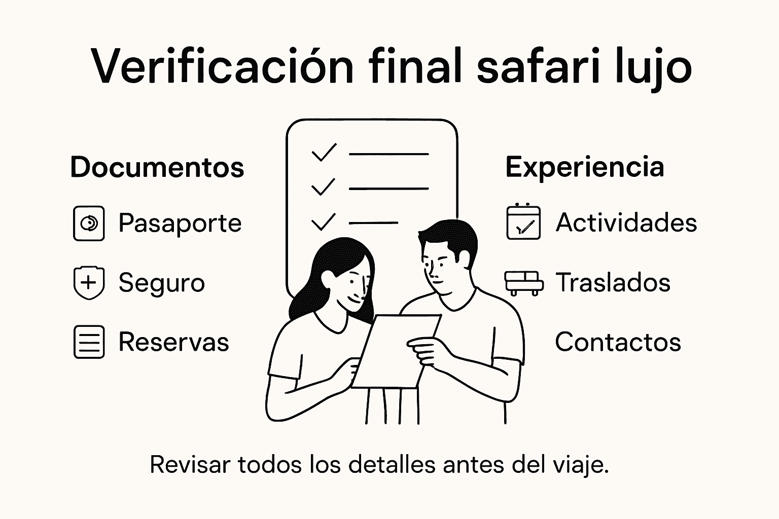 Infografía: cómo comprobar que tu experiencia en un safari es auténtica