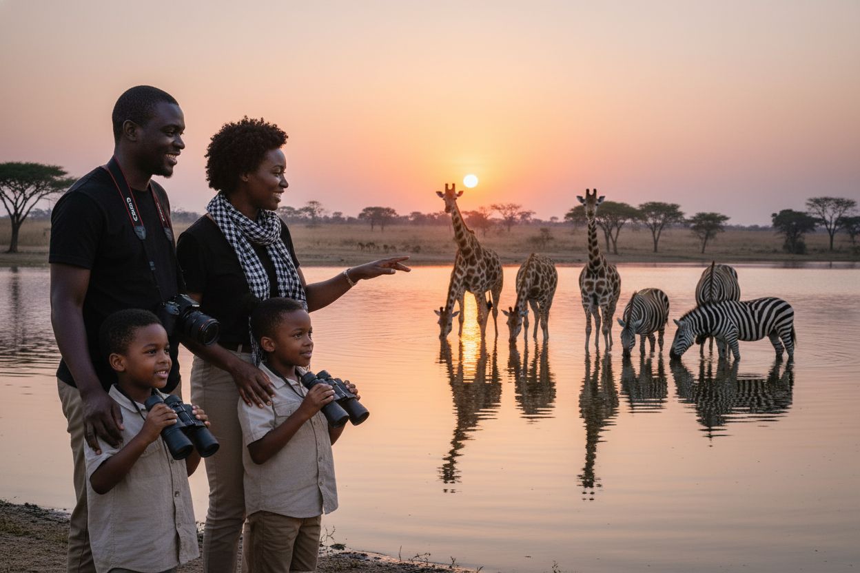 famille safari observation