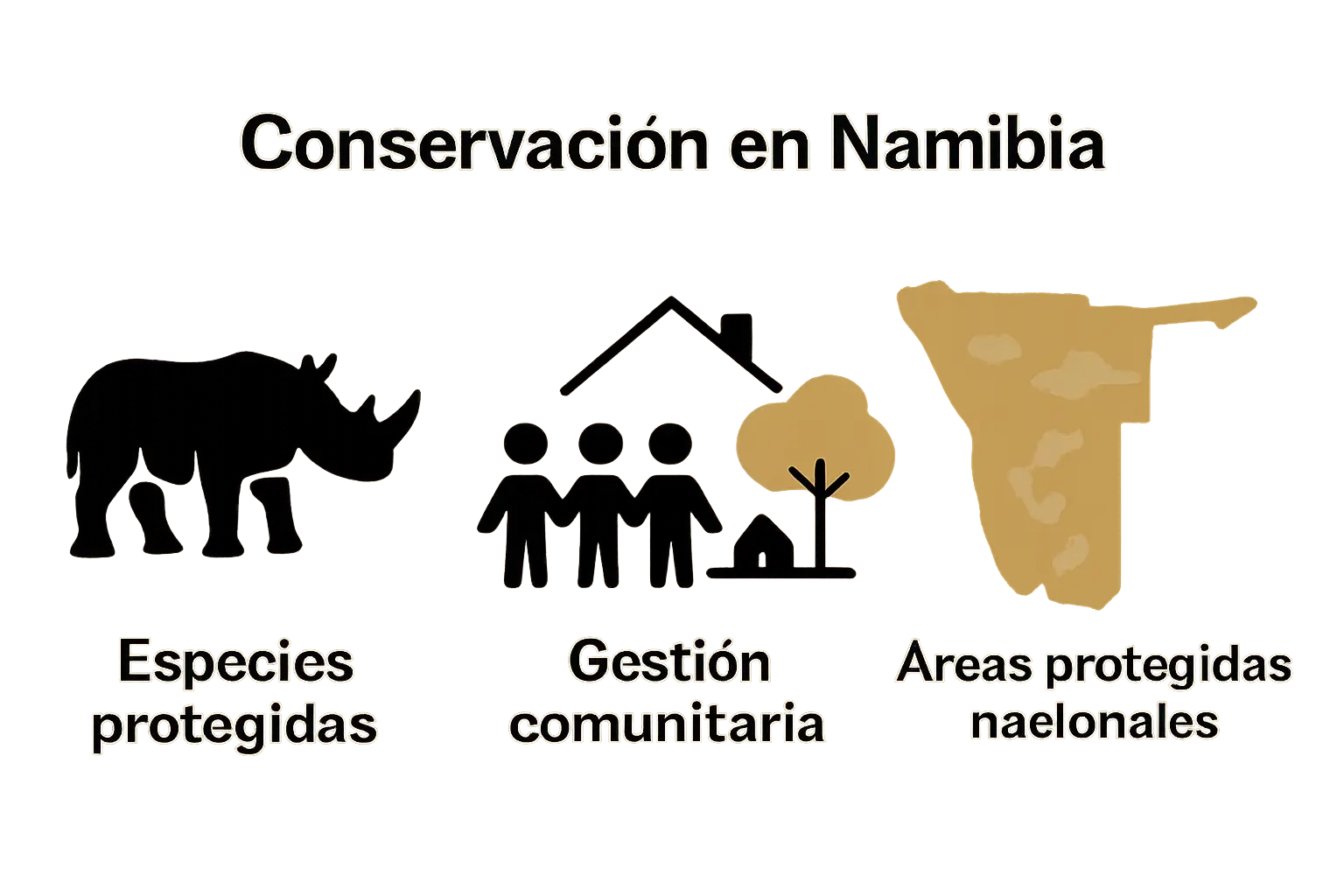 Conservation success in Namibia with animals, communities and land icons
