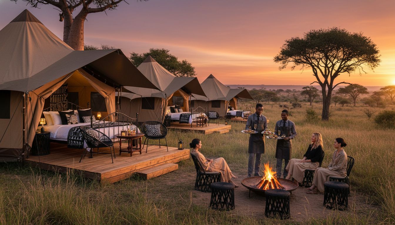 campamento glamping lujo