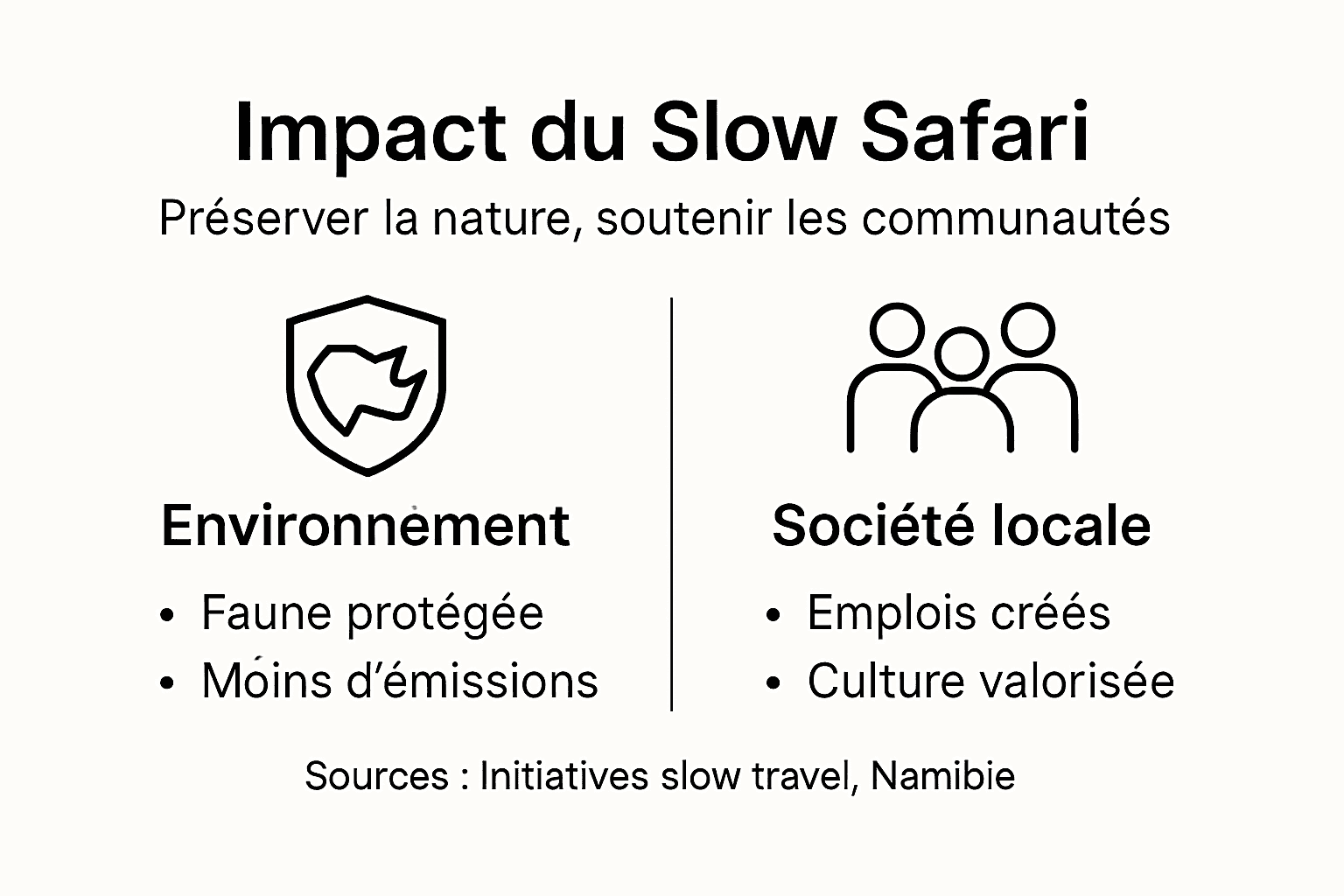 Infographie : comment le slow safari transforme l’environnement et la société