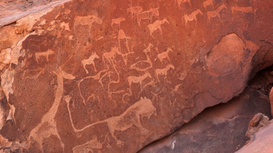 Ancient rock engravings at Twyfelfontein