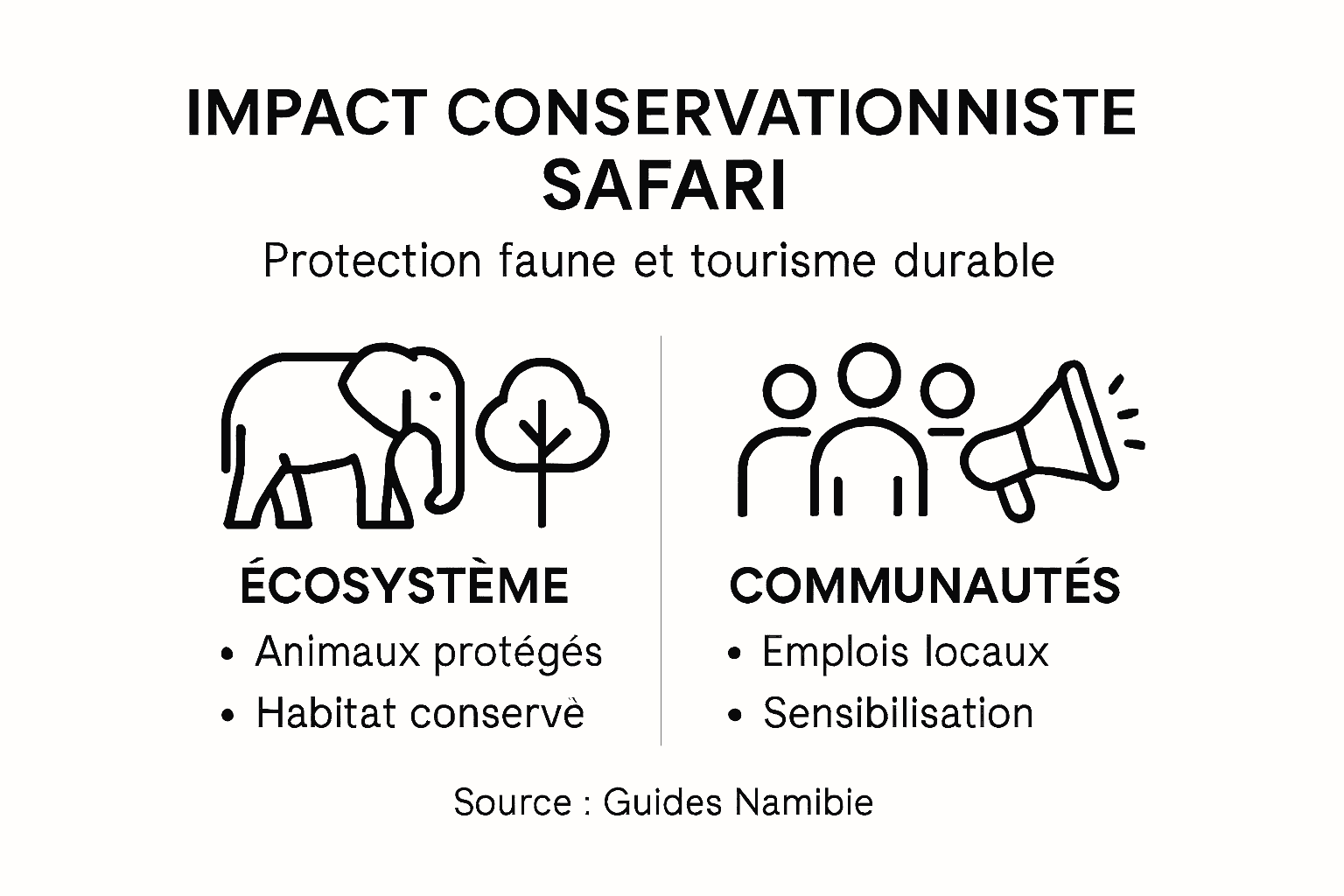 Infographie : comment les safaris contribuent à la préservation de la biodiversité