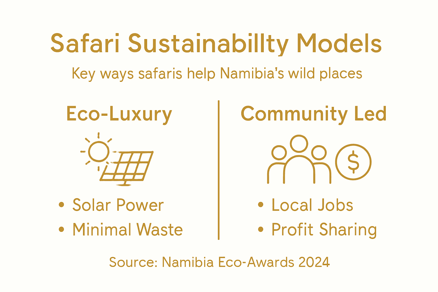 Infographic on Namibian safari sustainability models
