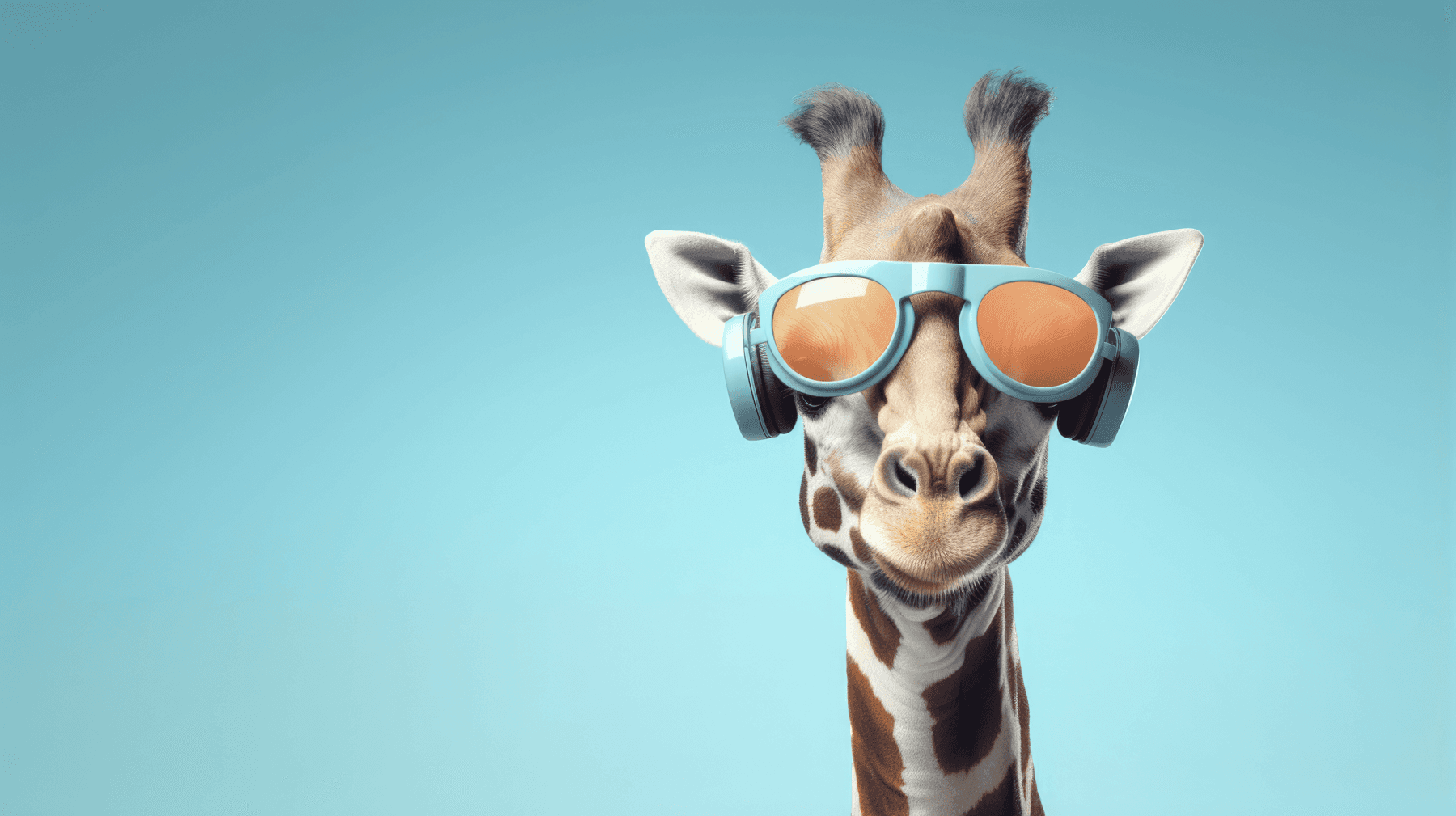 Giraffe looking toward camera