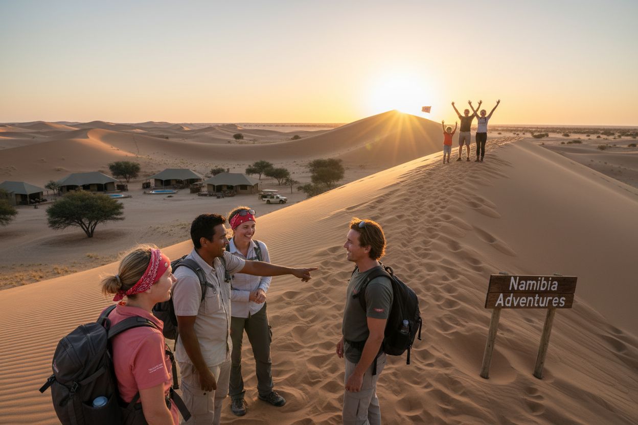 Namibia adventure sunrise dunes