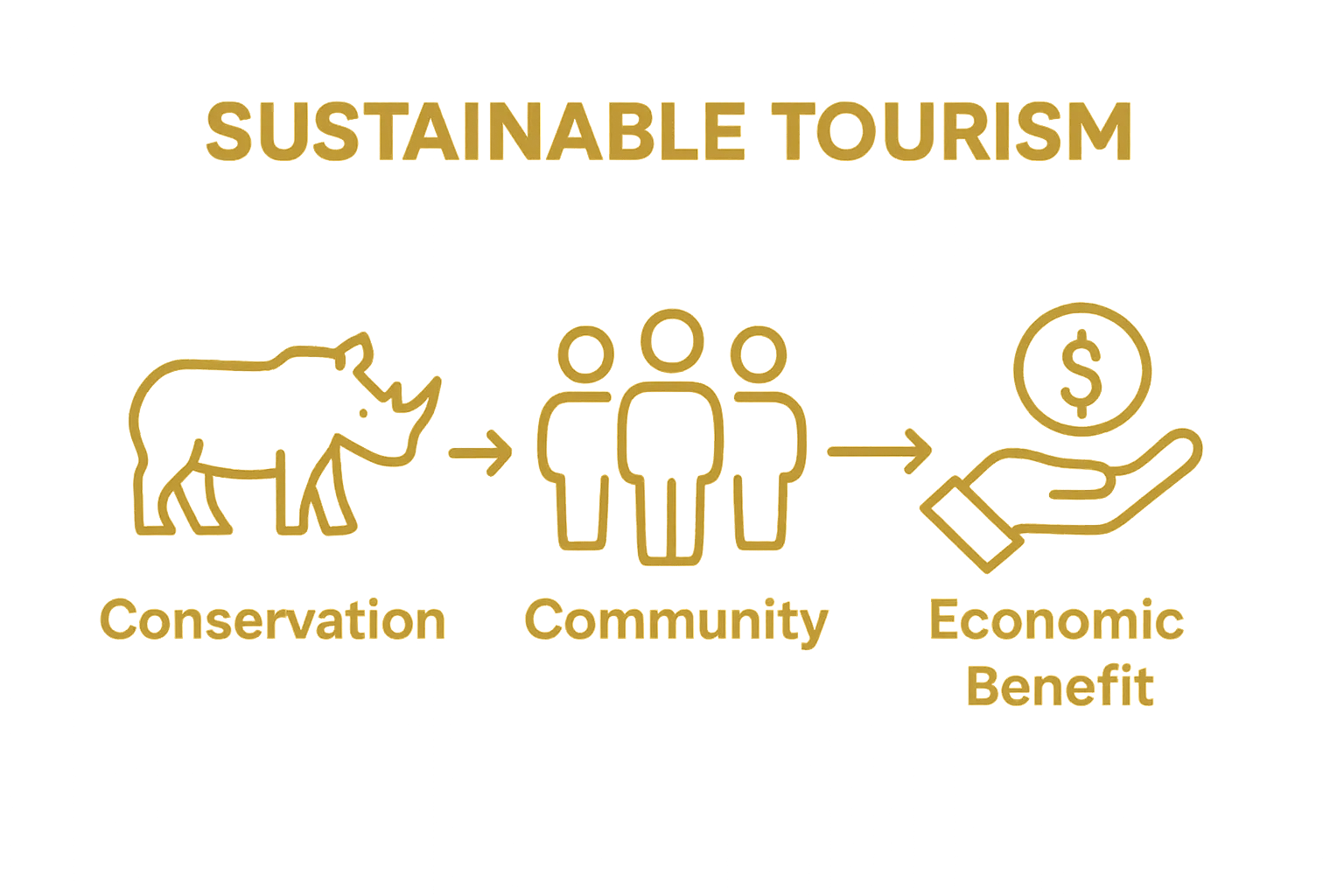 Namibia sustainable tourism benefits infographic: wildlife, community, economy