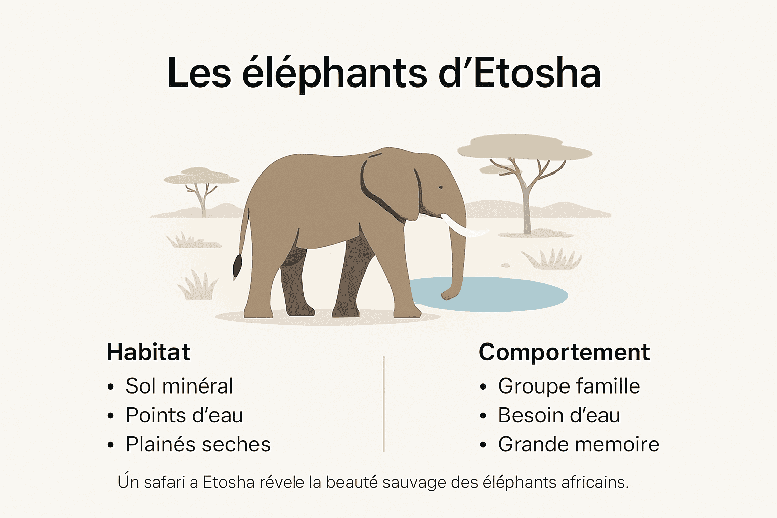Tout savoir sur l’observation des éléphants à Etosha en un coup d’œil